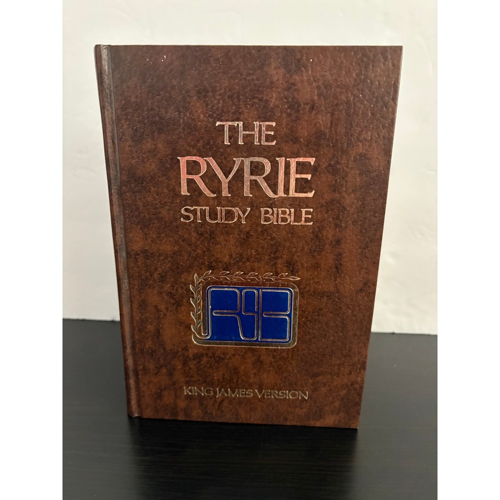 Moody Press Ryrie Study Bible KJV Brown Faux Leather 1978 Edition Hardcover